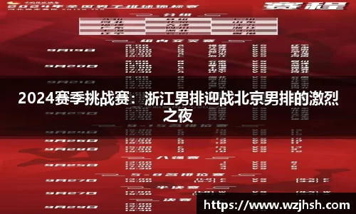 2024赛季挑战赛：浙江男排迎战北京男排的激烈之夜